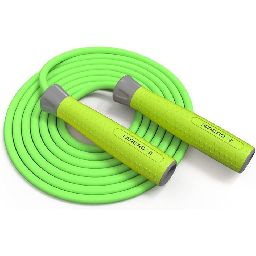 HEREROPE Jump Ropes for Fitness, Adjustable Jump Rope for Women Men, Weighted Speed Rope with 7mm PVC Skipping Rope, No-Slip Grip, Ball Bearing,