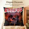 Band EExodus Cushion Cover Natural Linen Organic Fabric DoubleSided Printing Sofa Home Decor Gift Pillow Case