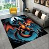 Cartoon Charizard Pokemon Non-Slip Area Rug for Living Room,Bedroom,Playroom,Soft Carpet Floor Mat Home Decor Rug Kids Room