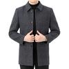 Down-lined Woolen Coat Men's Mid-length Winter Thickened Plaid Double-sided Woolen Cashmere Coat Woolen Coat