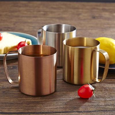 304 Stainless Steel Frosted Beer Mug - Large Belly Single Layer Coffee and Water Cup, Creative Home Goods