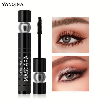 Mascara per trucco ad asciugatura rapida al collagene, ciglia impermeabili a ricciolo lungo, cosmetici per mascara in fibra nera