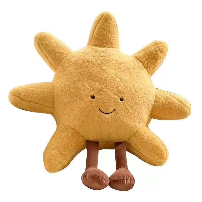 Smiling Sun Plush Pillow and Sofa Cushion for Kids