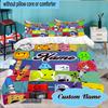 Custom Name 3PCS Colorful Dream Island Bedding Set Including 1pc Duvet Cover And 2pcs Pillowcases for Bedroom, Dormitory Gift Home Decor