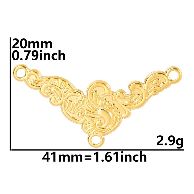 6pcs Gold Plated Butterfly Charms For Jewelry Making Bulk Stainless Steel Pendants Animal Dragonfly Cattle Peacock DIY Connector