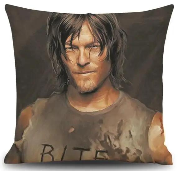 

Чехол для подушки из льна с принтом «Ходячие мертвецы» Декоративная наволочка для дивана в машину Decorativos cojines coussin 45x45 см 30x30cm12x12Inch