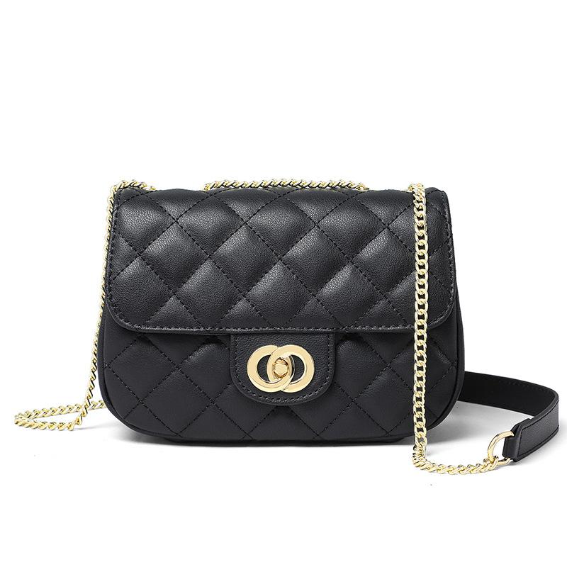 Neue Tasche Damen Umhängetasche Echtes Leder Kettentasche Nischenmode Vielseitige Schultertasche