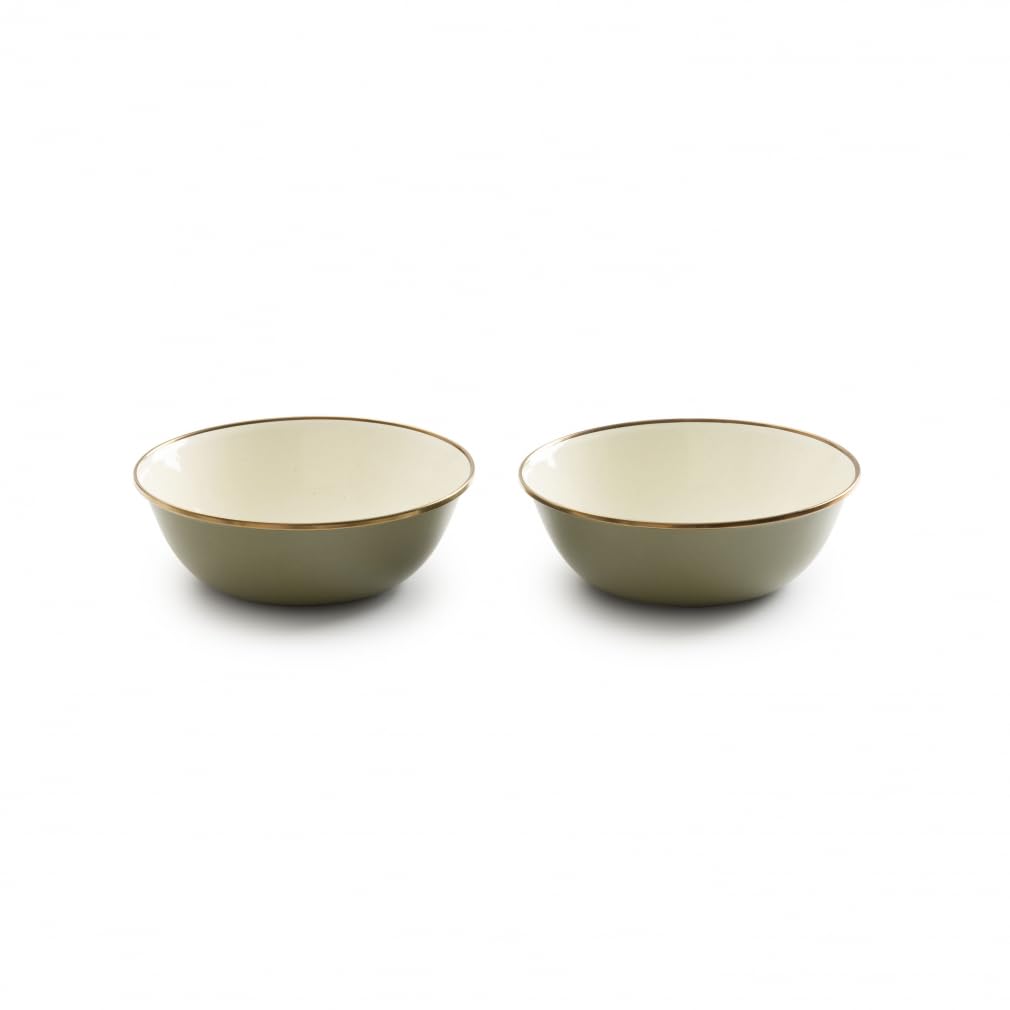 

Набор из 2 мисок Barebones Enamel в двух тонах,