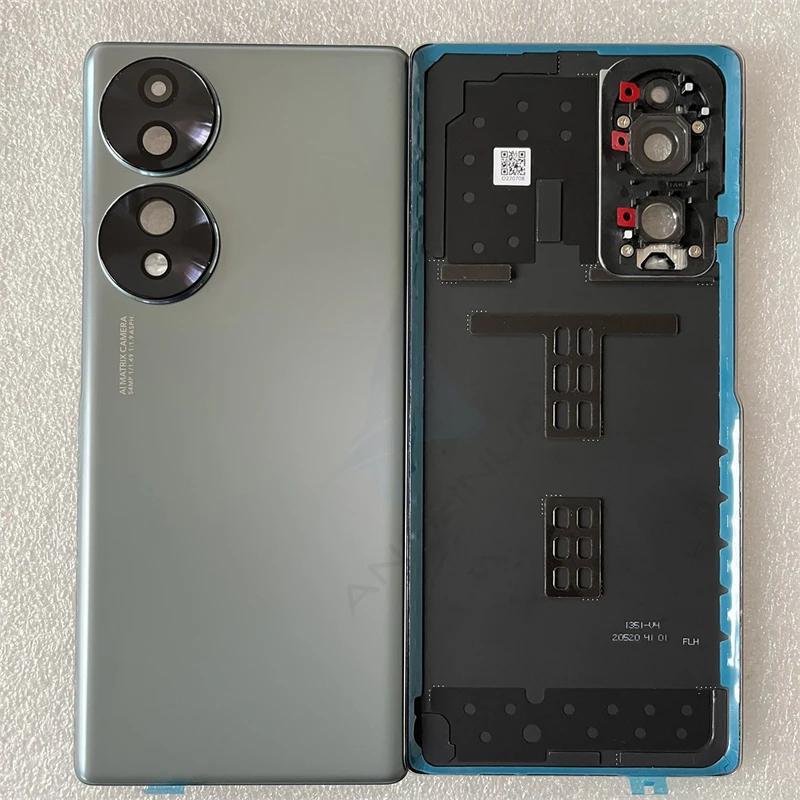 

Новая задняя крышка из закаленного стекла для HW Honor 70 5G, задняя крышка, дверной корпус + крышка вспышки + объектив камеры чёрный