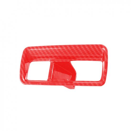 Inner Tailgate Rear Door Switch Trim For Hyundai Palisade 23-24 Red Carbon Fiber