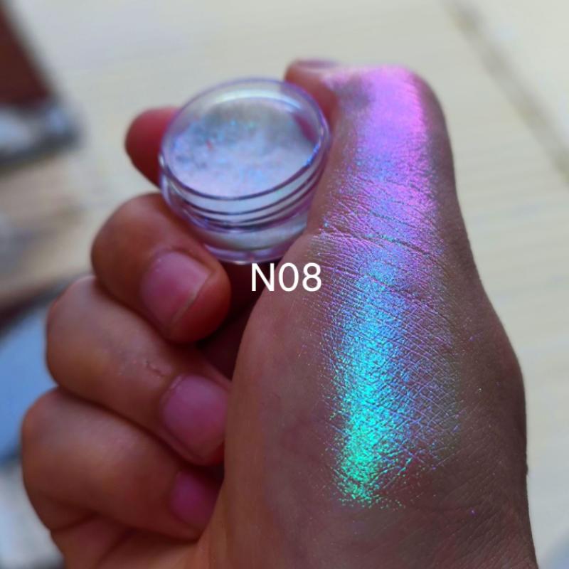 

Многоцветные хамелеоновые тени для век, пудра, блестки для ногтей, Aurora Neon Rainbow Pigment, хромированная пудра, переливающиеся тени для век, декор для ногтей