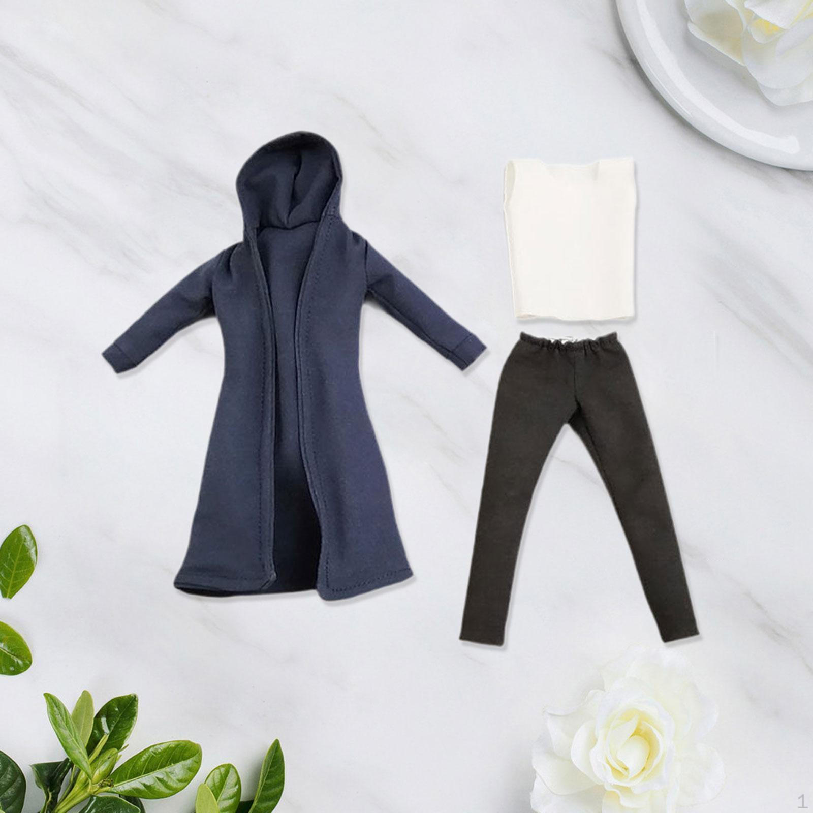 

3шт 1:12 Ветровка и брюки жилет, Одежда ручной работы для 6-дюймовых экшн-фигурок для переодевания