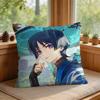 Wanderer Genshin Impact Cushion Cover Square Short Plush Pillow Case Living Room Sofa Home Decor Funda X