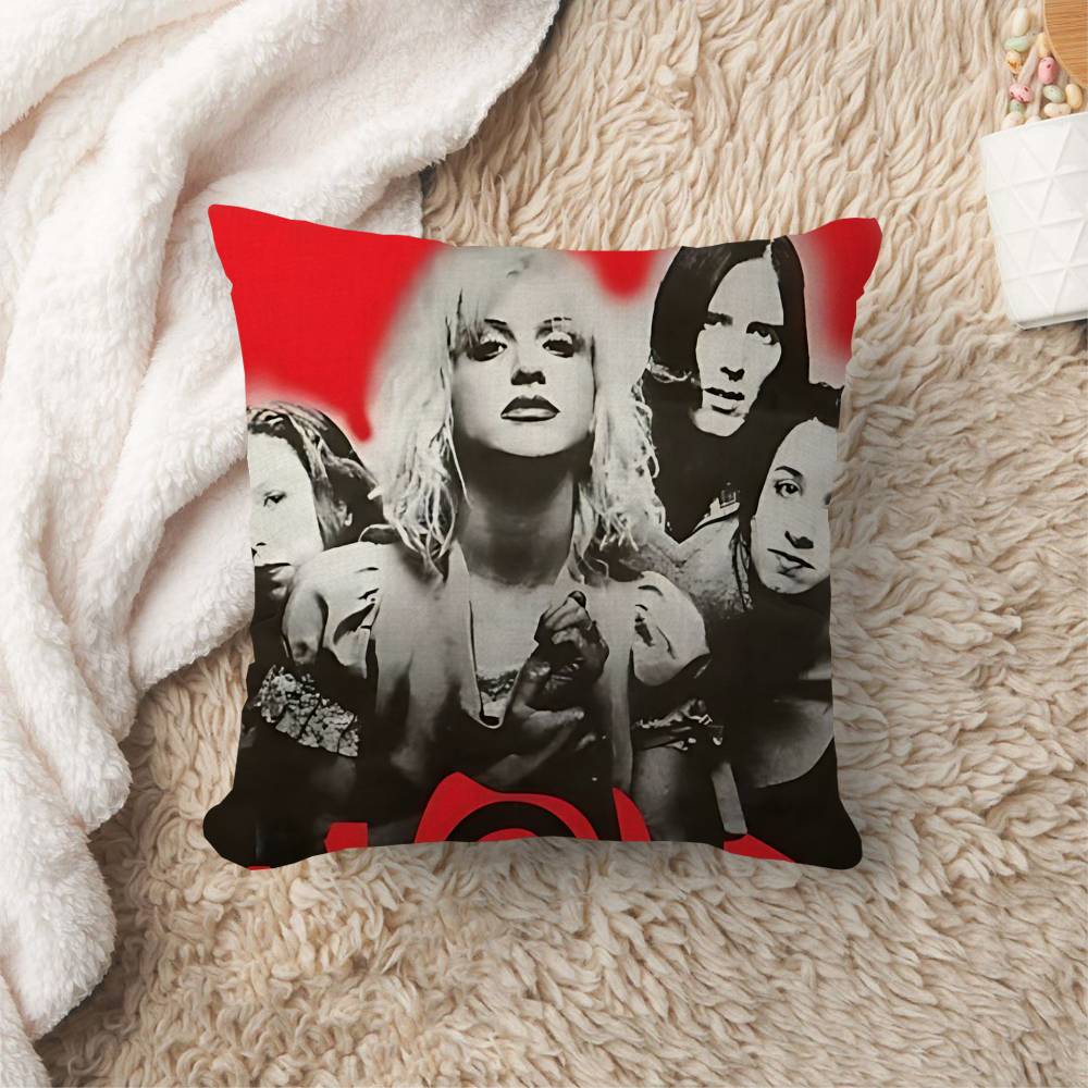 Alternative Rock Band H-Hole Cushion Cover Car Throw Pillow Case For Sofa Car Christmas Gift 40X40Cm 45X45Cm