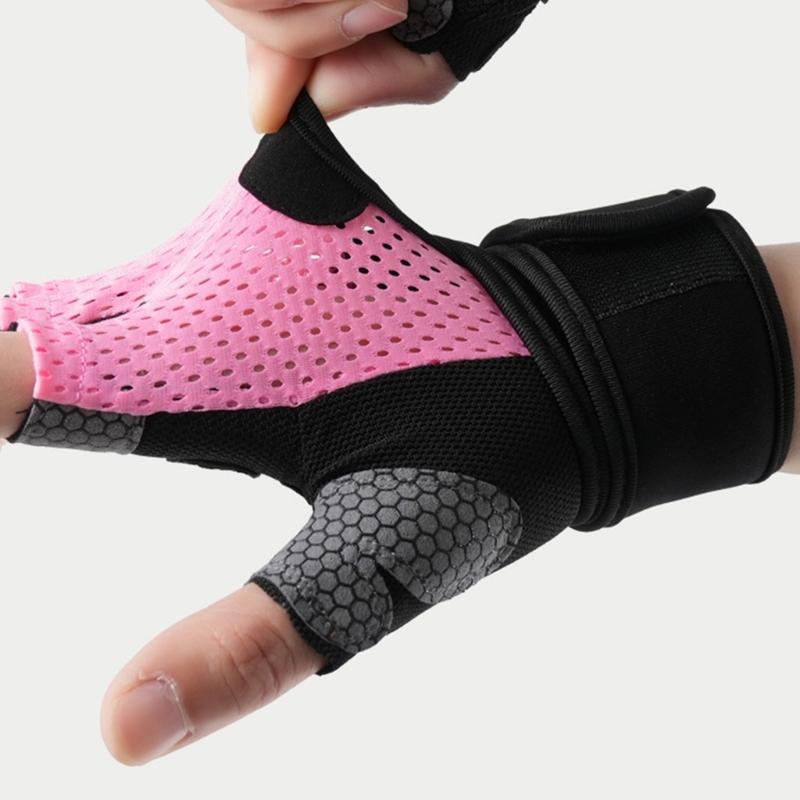 Gym Fitness Gloves For Men Women Full Hand Padding Half Finger Gloves Workout Gloves For Weight Lifting Cycling Fitness