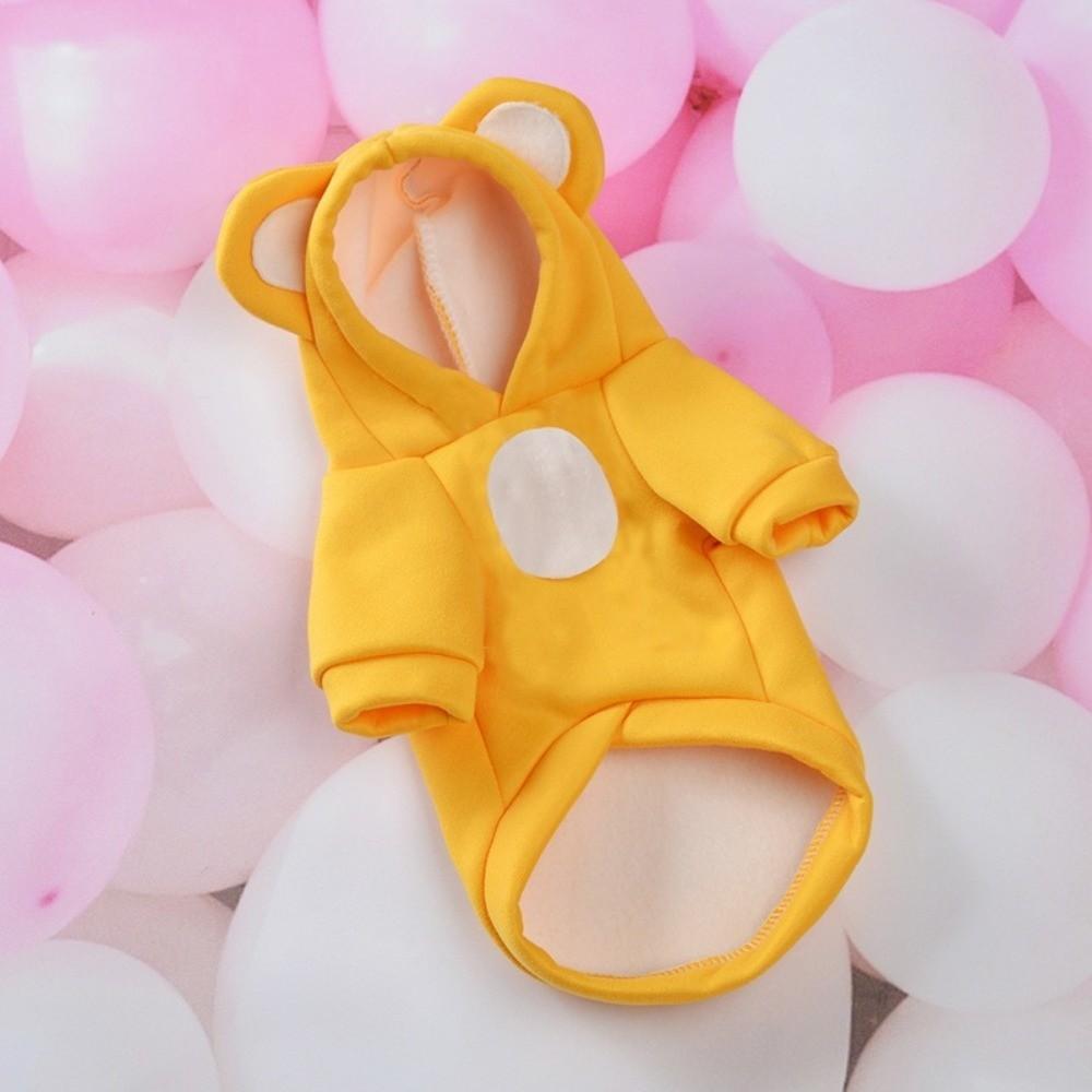 Solid Color Hairless Cat Clothes Bear Design Winter Coat Cat Hoodie Sweater Jumpsuit Design Pullover Style Pet Hoodie