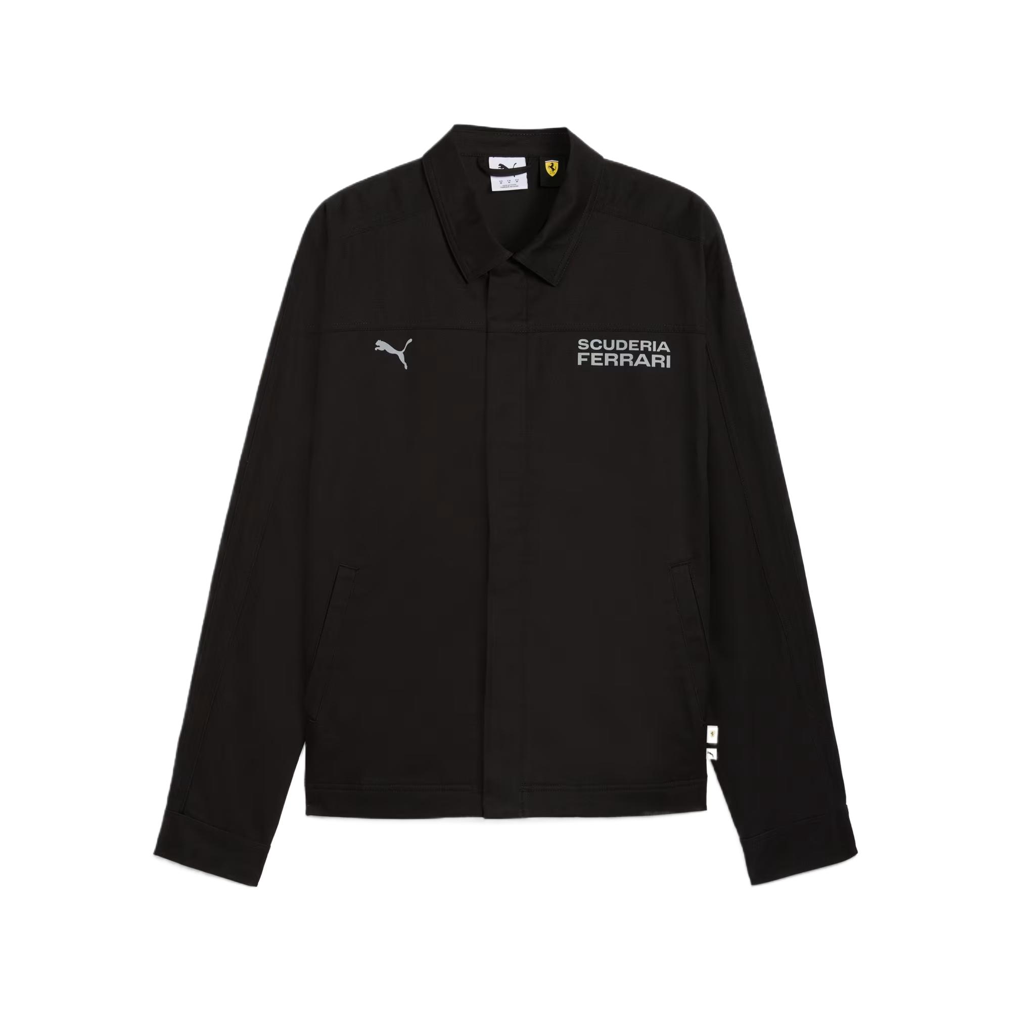 Puma Scuderia Ferrari Long Sleeve Loose Fit Solid Jacket Men Jacket 632749-01 M