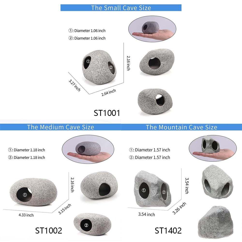 Aquarium Shelter For Fish Shrimp Hiding Stone Fish Tank Decoration Rock House Fish Tank Cave