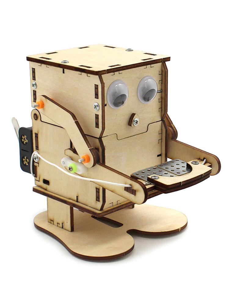 Robot Eating Coin DIY Model Teaching Learning STEM Project for Students Kids Learning Laboratory Toys Children DIY Assemble
