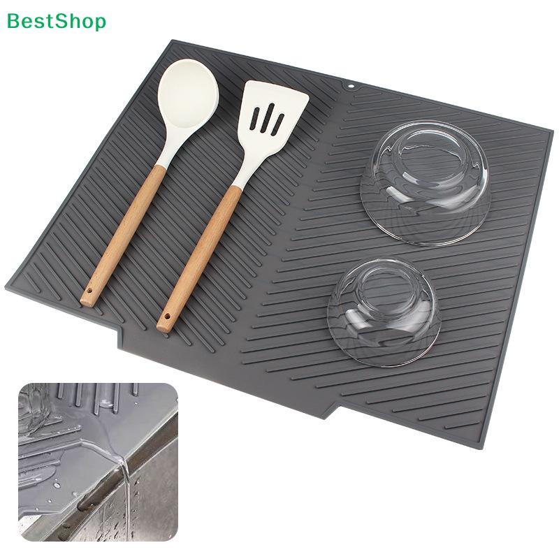 Silicone Dish Drying Mat - Waterproof Kitchen Countertop Mat, Heat-Resistant Sink Mat for Dishes/Cups