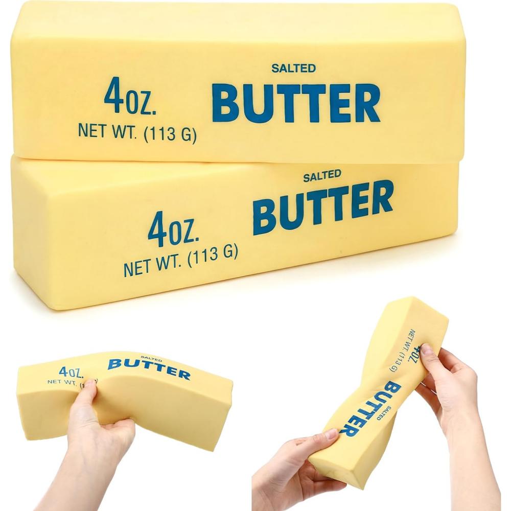 Butter Squeeze Stick Giant Soft Slow Rising Butter Squeeze Stress Ball Realistic Fidget Butter For Office School Anxiety Relief