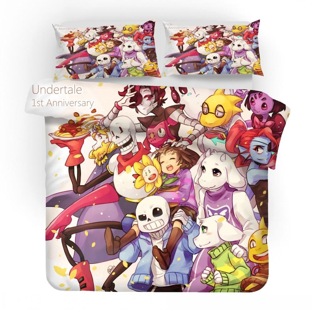 3D Game Undertale Sans Bedding Collection Bedroom Decor High Quility Duvet Cover Home Textile Quilt Cover For Boy Girl Children Gifts EU Twin 135x200cm