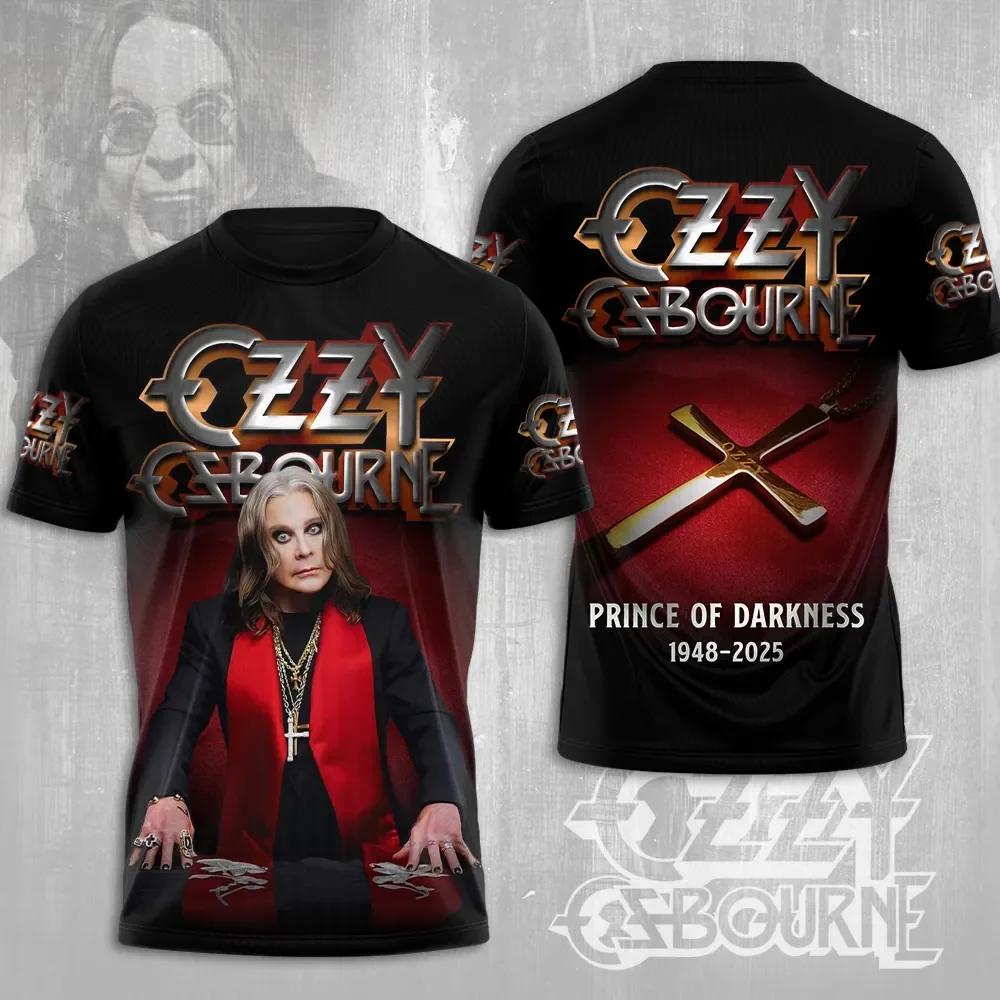 Rock Ozzy Osbourne Zespół Koszulka z Nadrukiem 3D Męska Damska Moda Hip Hop Krótki Rękaw Oversize Sportowa Okrągły Dekolt Męskie Koszulki