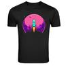 Rocket Launch Retro Space Travel Graphic T-Shirt
