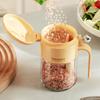 Push-type Sealed Seasoning Jar Glass Condiment Storage Container Spice Tank  Home Cooking