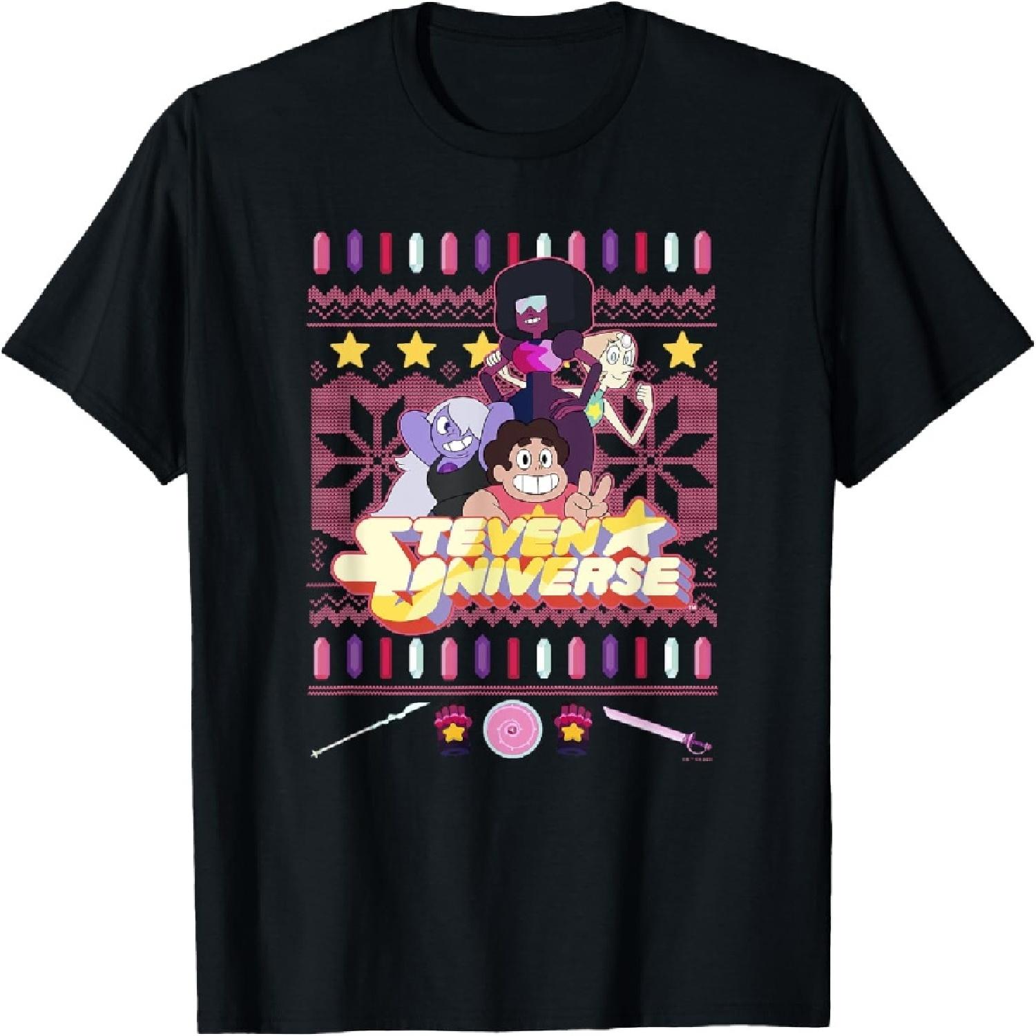 Steven Universe Christmas Friends Ugly Sweater T-Shirt S