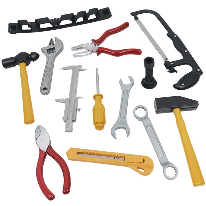 14pcs/lot Simulation Repair Drill Tools Set Children Pretend Play Boy Safe Plastic Maintenance Tool Screwdriver Children Toy TMZ