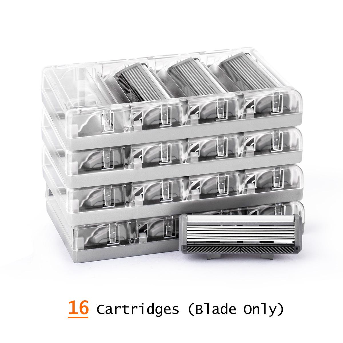 

QSHAVE Сменные бритвенные картриджи с шестью лезвиями 16 Pcs