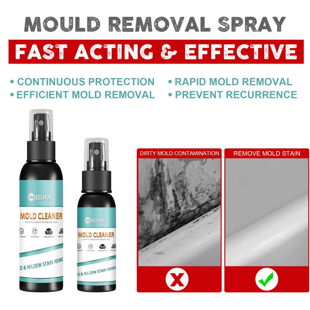 100ml Mildew Remover Spray - Anti-Mold Cleaning for Walls, Tiles & Floors | Bathroom Mould Eliminator with Odor Removal