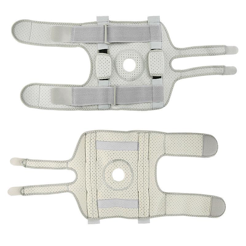 Adjustable Meniscus Knee Support Brace for Running  Weightlifting One size серый