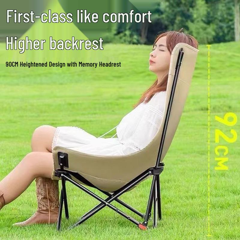 Foldable Outdoor Chair with Adjustable Backrest and Footrest
