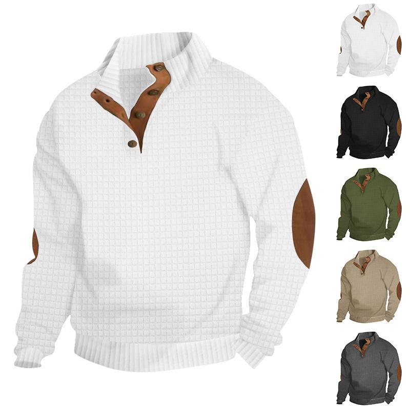 Mode Herren Outdoor Casual Stehkragen Langarm Sweatshirt Kleine Quadratische Jacke Herren Top
