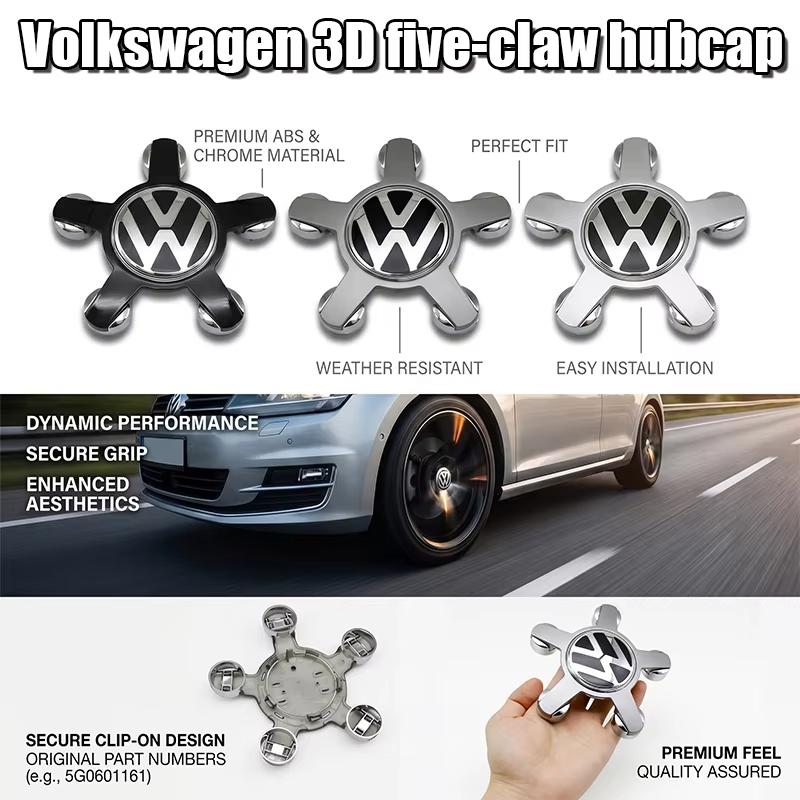 FD08-4pcs 135mm Volkswagen Car Wheel Center Cap Hub LOGO Covers Accessories For VW Golf Passat Tiguan Polo Jetta Beetle MK5 6 7 8