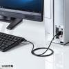 Sanwa Supply Wireless Keyboard with Mouse (No Numeric Keypad) USB Connection 2.4GHz Rechargeable Japanese 86 Keys Pantograph Black SKB-WL32SETBK