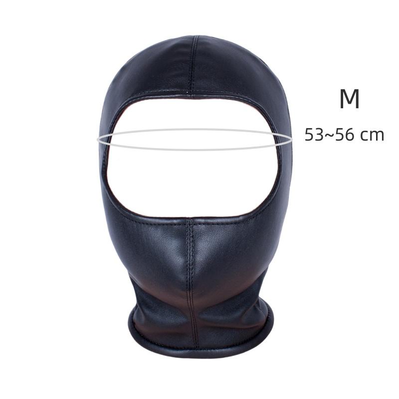 Sexy Leather Zipper Head Hood with Fetish Slave Bondage Mask Costume for Couples BDSM Cosplay Restraint Flirting Sex Toy