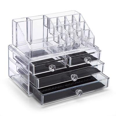 SANNO Cosmetic Storage Makeup Clear Transparent Acrylic Accessory Large Capacity Cosmetic Box for Makeup Storage Box, Box, Case, Case, Case,
