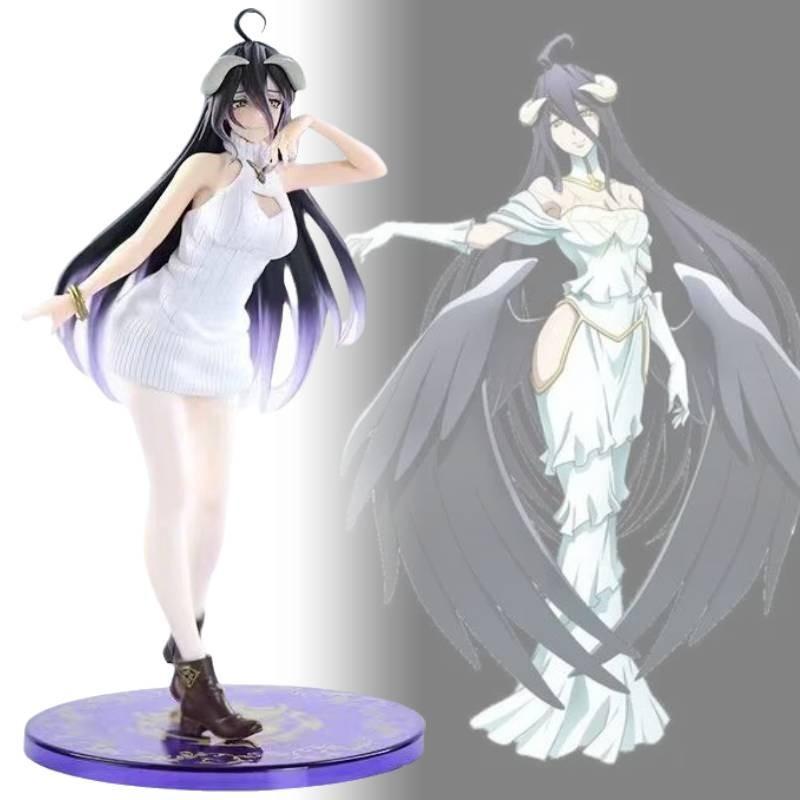 Elegant Overlord Albedo White Knitted Standing Model Figure Pvc Collectible Toy
