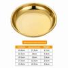 Silver Stainless Steel Round Plate Shallow Tray Rustproof Easy Clean Outdoor Camping Tray Flat Baking Cake Plate Restaurant