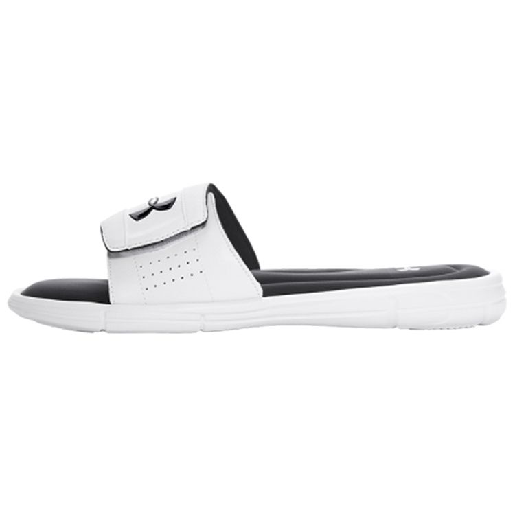 Under Armour Ignite 5 Slide White Black Unisex 1287318-100 45