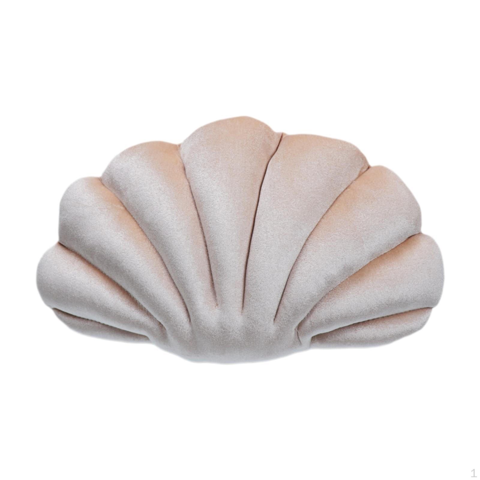 Подушка в виде ракушки декоративная накидка на стол подарок на день рождения напольная подушка набитая полипропиленовым хлопком Khaki 34x25cm 1654₽