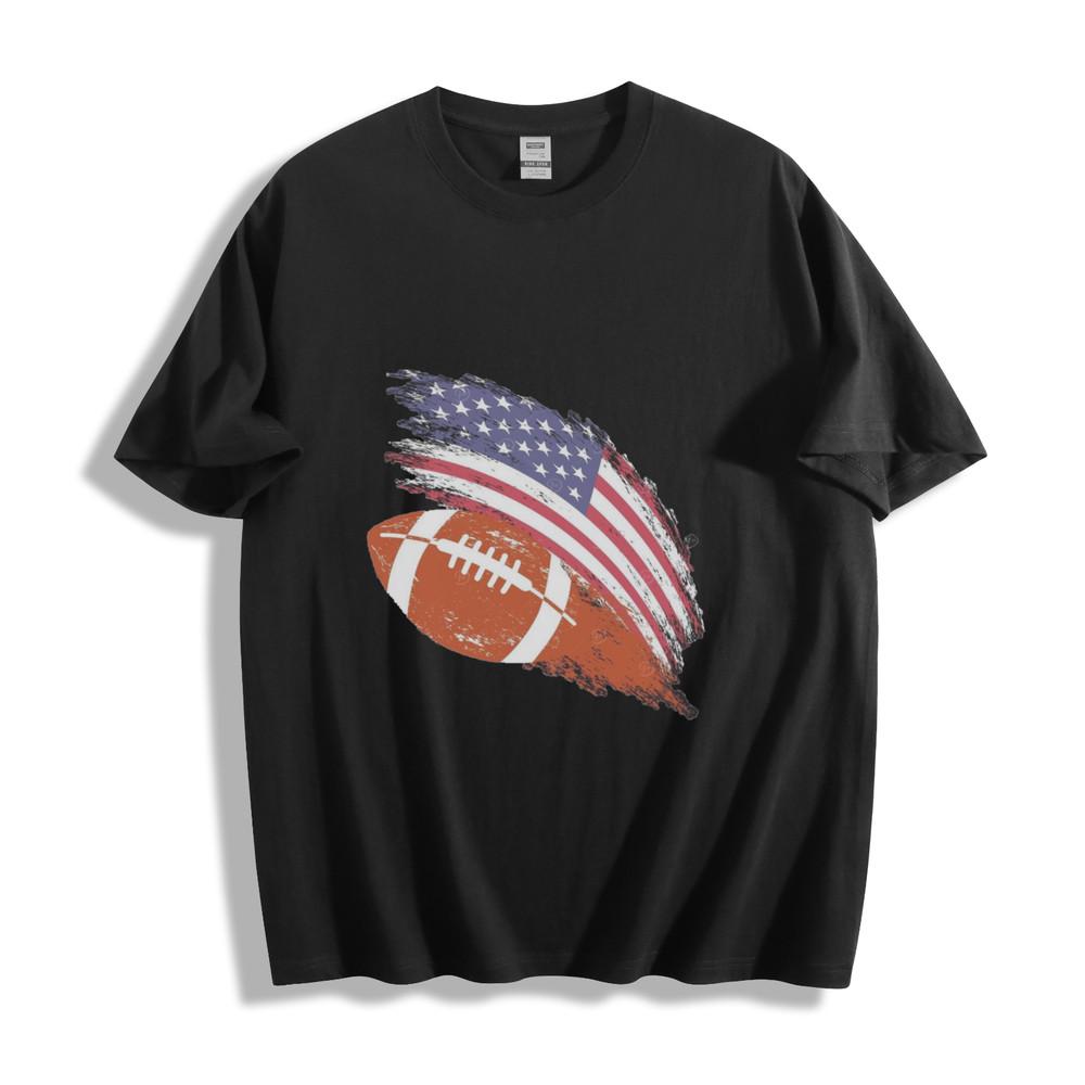 

American Football Patriot T-Shirt - Stars and Stripes Design Unisex Tee XL