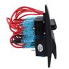 6‑Gang Rocker Switch Panel 12V 24V Blue Light IP65 Waterproof for Boats Ships Cockpits SUV Trucks