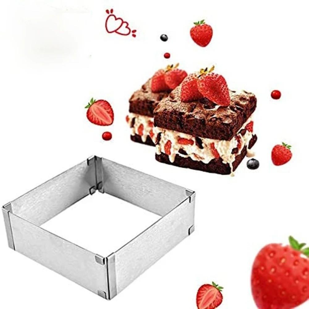 DIY Verstellbare Kuchenform Rostfreier Mousse-Kuchenring Edelstahl Backform Heimbackerei