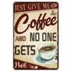 Vintage Coffee Metal Tin Sign Plaque Metal Plate Retro Wall Art Posters For Cafe Bar Pub Kitchen Club Iron Painting Decoratio