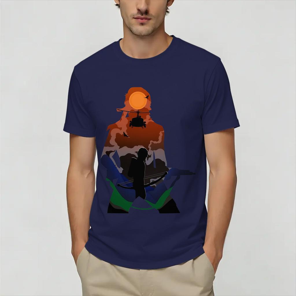 John Rambos TShirt Beach Pure Cotton T Shirts For Adult Harajuku Pattern Tshirt Short Sleeve Streetwear Clothes