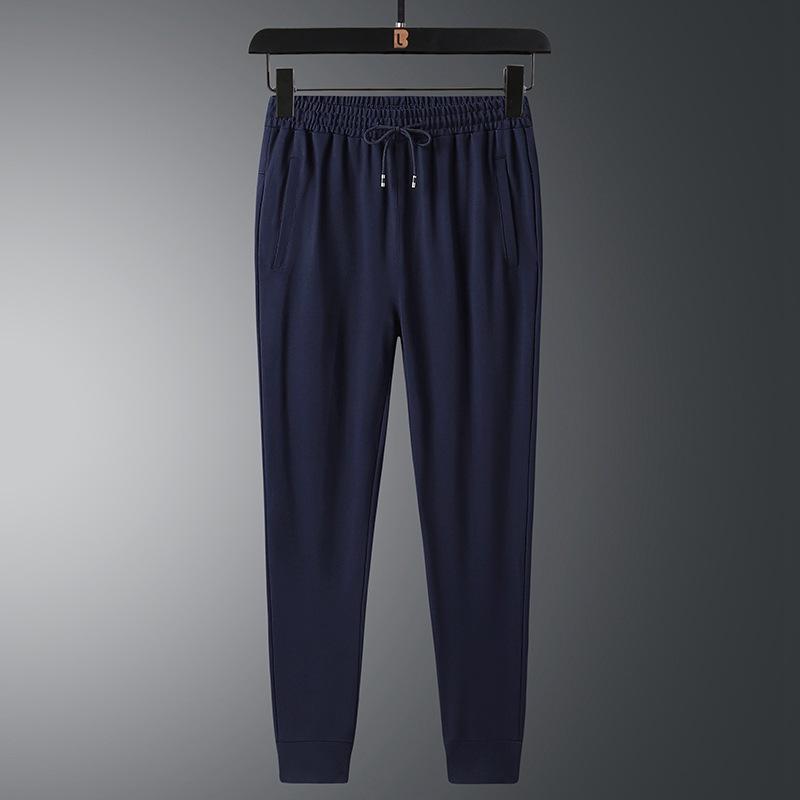 Spring and Autumn Men's Casual Sports Pants Thin Slim-fit Tie-Toe Straight Sweatpants